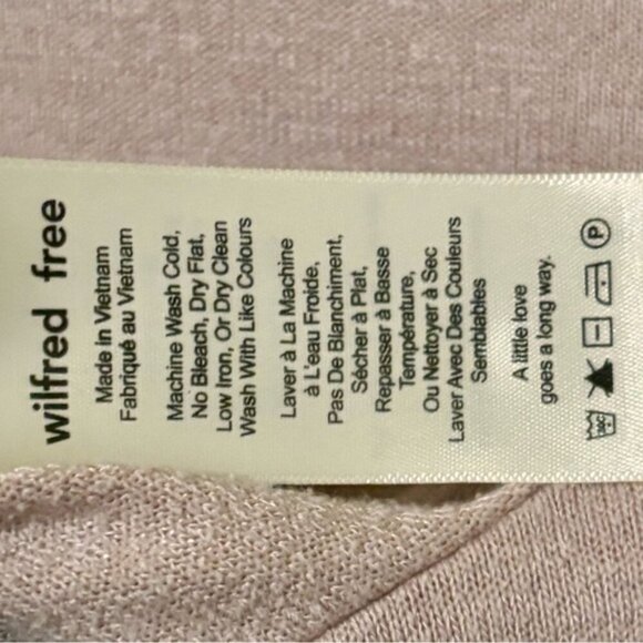 Wilfred| Aritzia Pretty Kait Pink Front Knot Short Sleeve Knit Crop Top Sz XXS - Picture 3 of 3